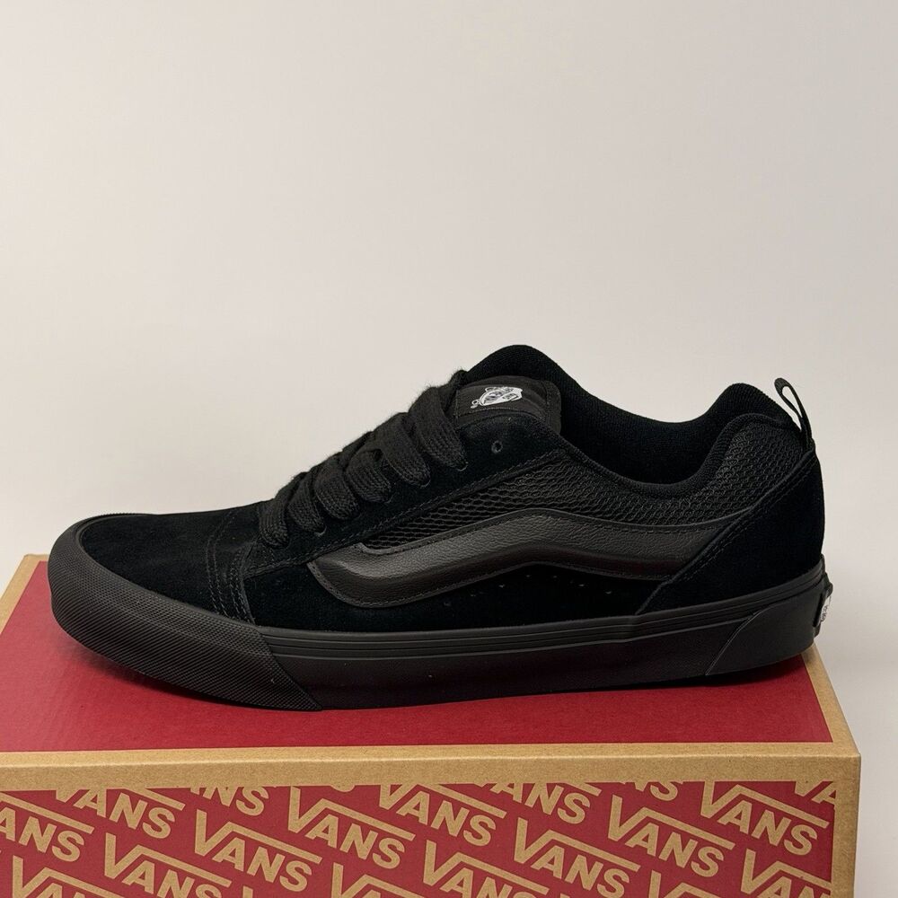 NEW Vans Knu Skool Black/Black Suede Skate Shoes Mens Size 11 VN0009QCBKA - Picture 6 of 16